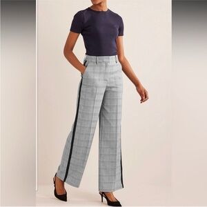 Boden Wesbourne Wide Leg Checkered
Trousers